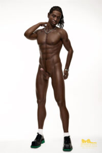 176cm (5ft7) full silicone black male sex doll james