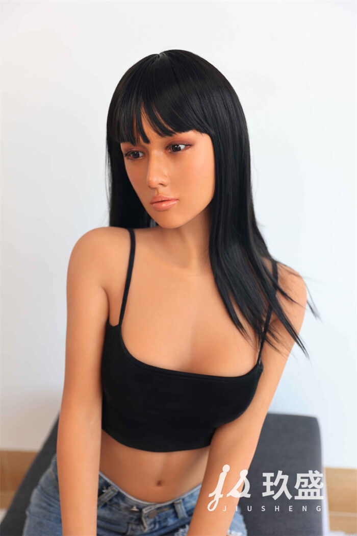 163cm 5ft4 f cup sex doll amy silicone head 17